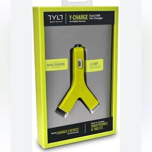 Tylt Y – Charge USB Car Charger – 4.2 A Green ychg42g –